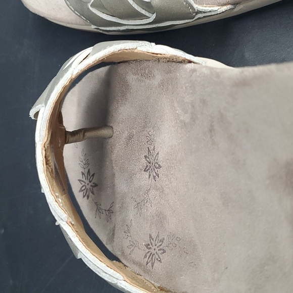 Therafit Delilah Leather Slide Slip-on Thong Sandal Like New 8.5-9 - Picture 5 of 8